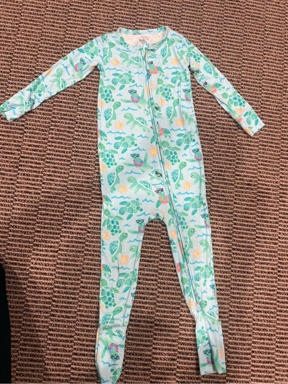 Birdie Bean bamboo turtle 3t convertible romper